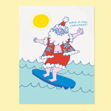 Surfin' Santa Card