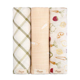 Clementine Cotton Swaddle | Set of 3
