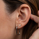 Baguette Studs | White Opal