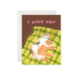 Cat Snuggle Love Card
