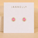Sun Studs | Pink Opal