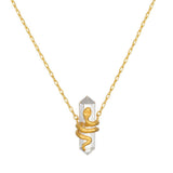 Eternal Spirit Snake Necklace | Clear Quartz