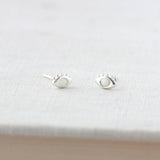 Eye with Opal Stud Earrings | Sterling Silver