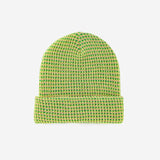 Grid Knit Beanie | Lime