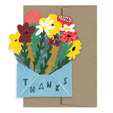 Thank You Flowers Die Cut Card