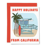 Coastal California Holidays Card