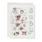 Pink Noses Baby Card