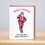 Drunk Santa Card