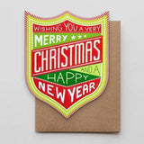 Christmas New Year Badge Card
