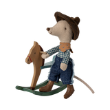 Cowboy Mouse with Rocking Horse