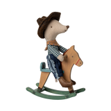 Cowboy Mouse with Rocking Horse