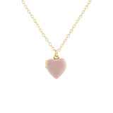 Pink Enamel Heart Locket | 18K GV