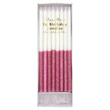 Glitter Dipped Candles | Dusky Pink
