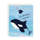Killer Whale Grad Card