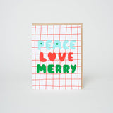 Peace Love Merry Holiday Card