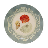 Wavy Round Enamel Tray | Sea Shells