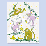 Monkey Birthday Card