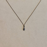 Diamond Pavé Necklace | Silver Leaf