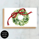 Wreath with Bow Mini Boxed Notes | Set of 6