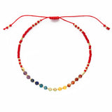 Healing Gemstone Bracelet | Red Chakra Rainbow