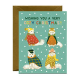 Arctic Foxes Holiday Card