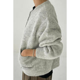 Amélie Alpaca Cardigan | Light Grey