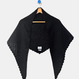 Mohair Pointelle Shawl | Onyx