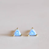 Mini Energy Gem Studs | Fire Opal