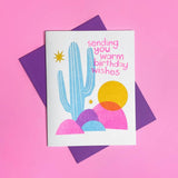 Warm Wishes Cactus Birthday Card