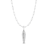 Goldie Finn Charm Necklace | Silver