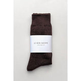 Modal Eyelet Socks | Brown