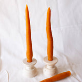 Pair of Beeswax Taper Candles | Carrots