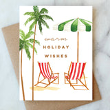 Beach Chairs Holiday Card