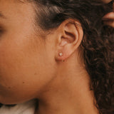 Huggie Earrings | Rose Quartz