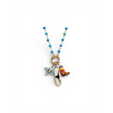 Gemstone Charm Holder Necklace | Turquoise