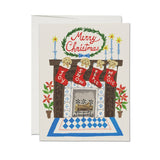 Fireplace Puppies Card