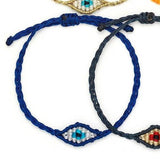 Small Evil Eye Bracelet | Royal Blue + White