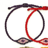 Small Evil Eye Bracelet | Purple + Pink