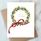 Berry Holly Wreath Card