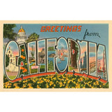 Greetings From California Postcard