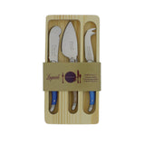 Laguiole 3-Piece Cheese Knife Set | Cream + Blue