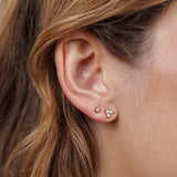 Trio Cluster Studs | Fire Opal