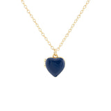 Blue Enamel Heart Locket | 18K GV