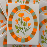 Wild Heart Poppy Birthday Card