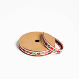 Woven Ribbon | Red Vine Floral