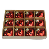 Glass Heart Ornaments | Set of 12