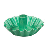 Green Scalloped Candle Holder