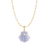 Marea Shell Finn Necklace | Blue Lace