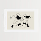 8x10 Art Print | Frolicking Cowgirls