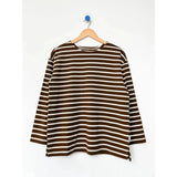 Marseille Boat Neck Top | Coffee Stripe